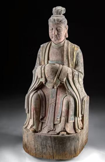 明 道教仙人和母神西王母木雕