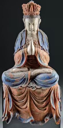 明  木雕大勢至菩薩像