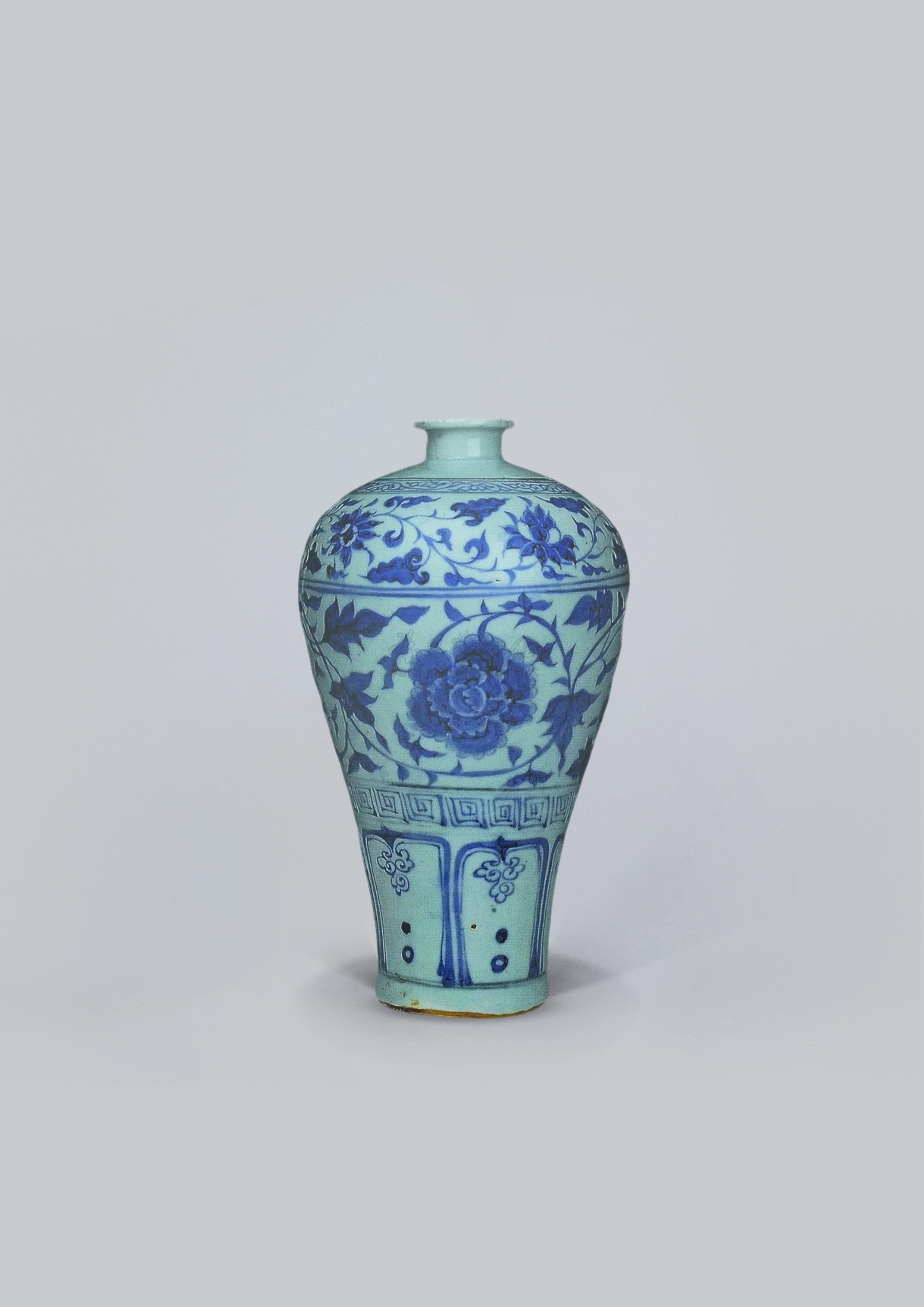 元 青花缠枝牡丹纹梅瓶