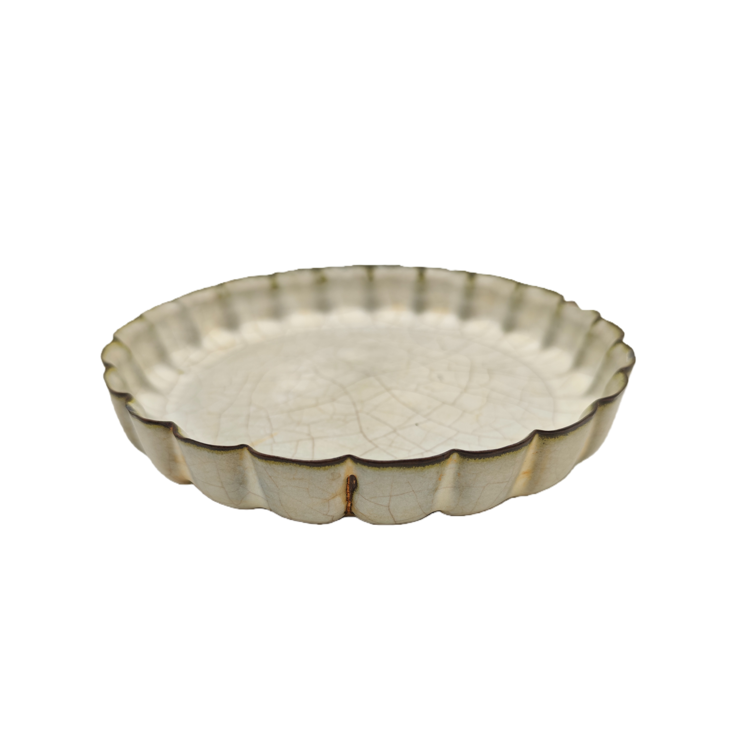 宋代 官窑月白釉菊盘