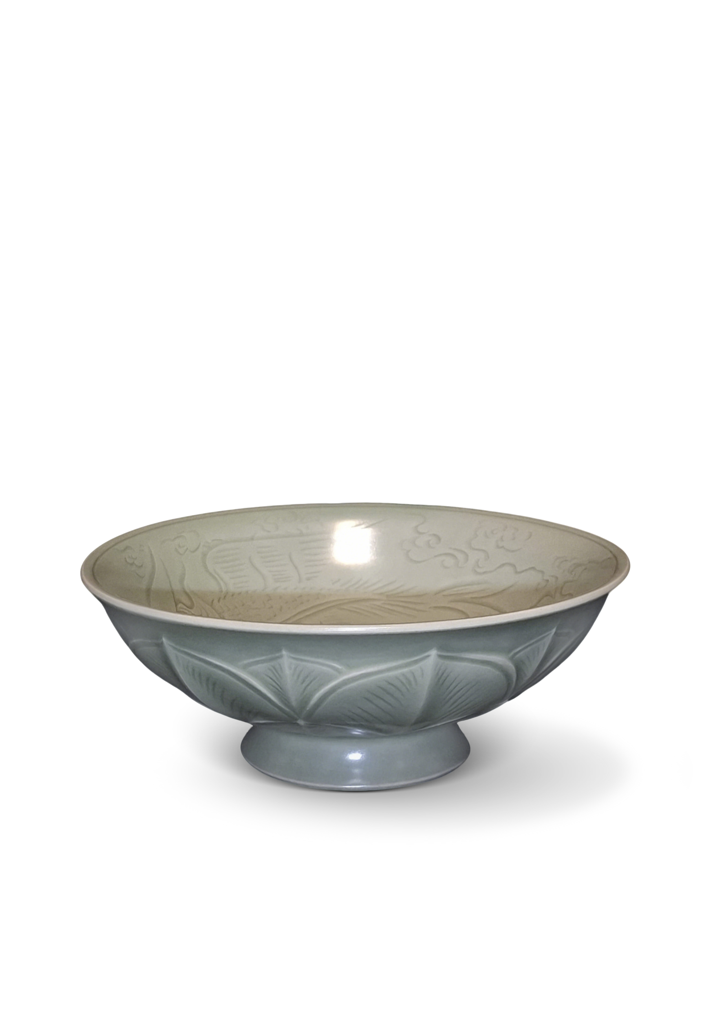 唐·越窯秘色瓷蓮花瓣碗