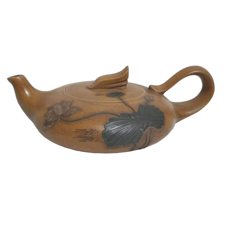 近代 顾景舟 段泥合欢紫砂壶