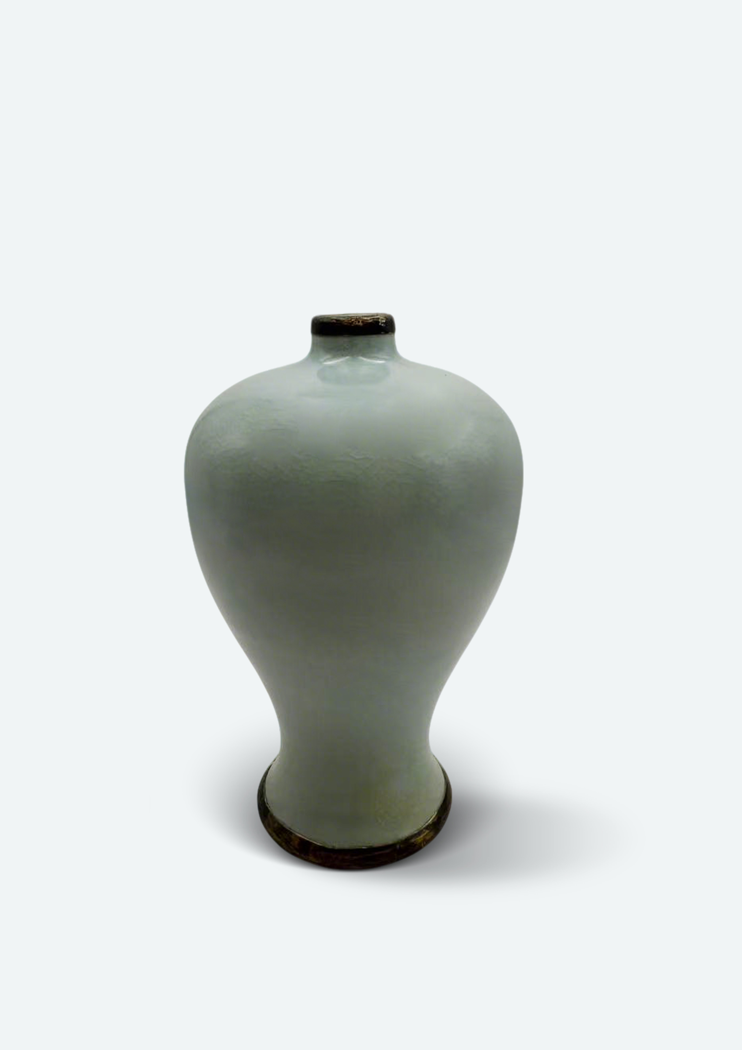 宋 汝窯天青釉包口梅瓶